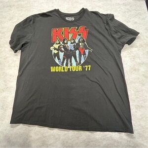 KISS 3XL Black‎ Cotton T-Shirt